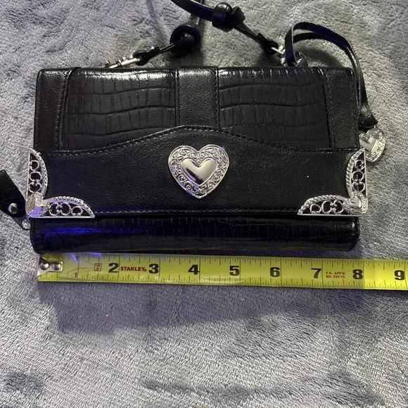 Brighton convertible black leather crossbody wallet - Picture 5 of 6